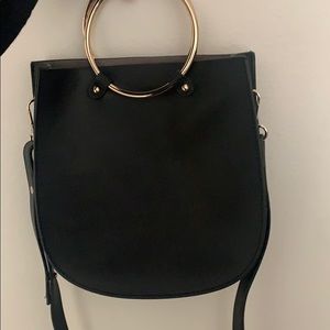 Real Handmade leather black bag